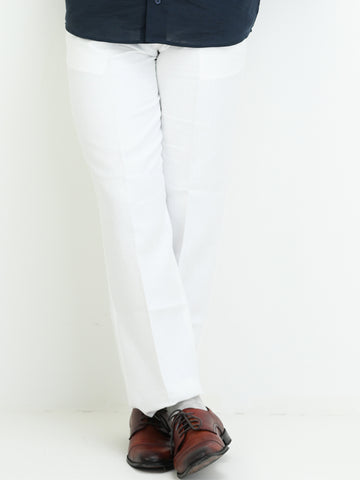 Classic White Linen Trousers for Men