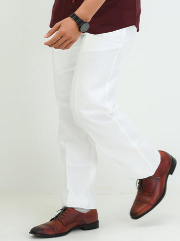 Classic White Linen Trousers for Men